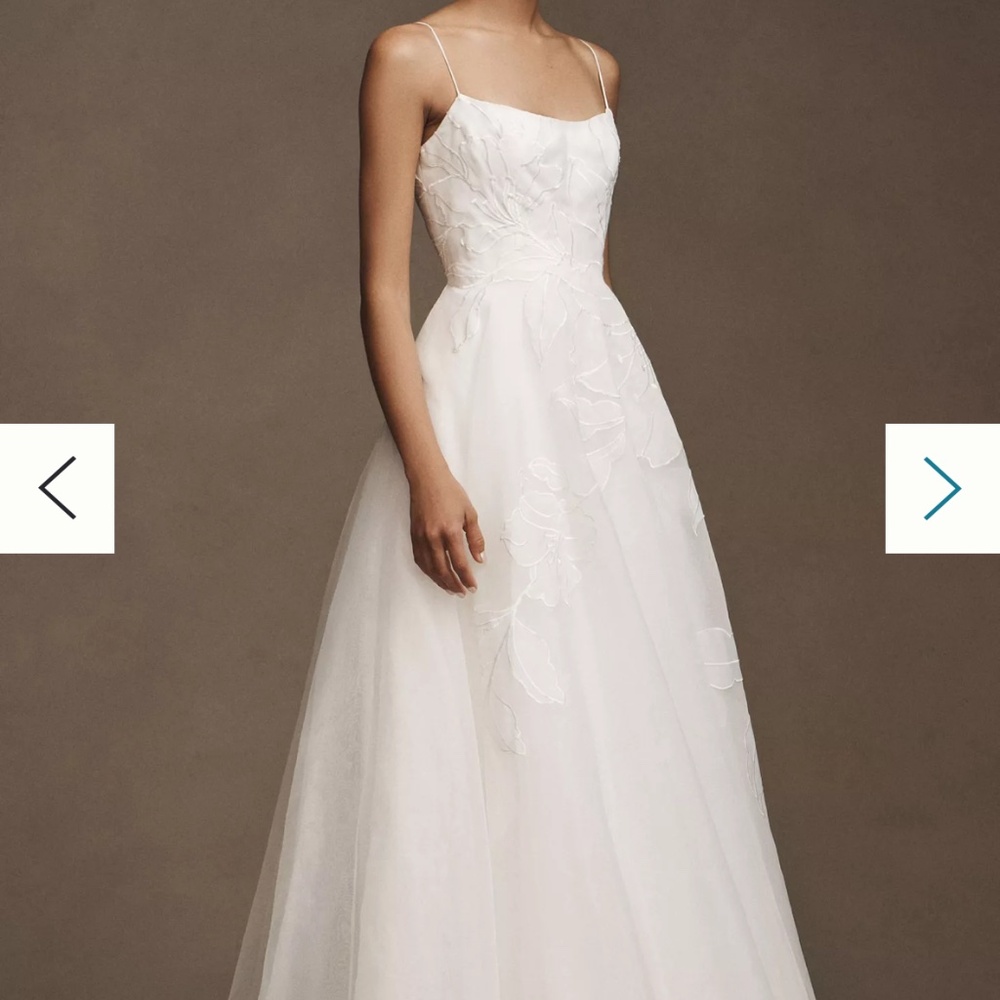 Jenny Yoo US6 Abernathy Organza A-line Ball Skirt Wedding Gown